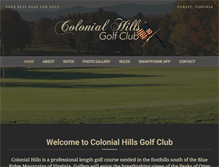 Tablet Screenshot of colonialhillsgolf.com